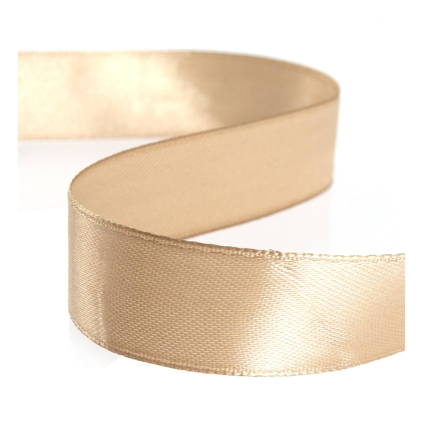 Champagne Gold Satin Ribbon 20mm x 15m