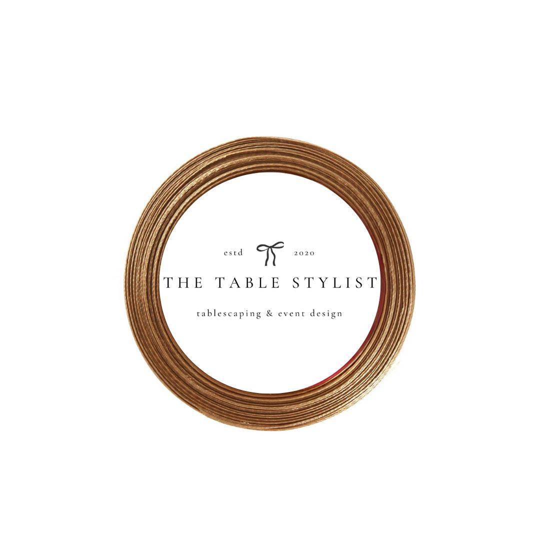 Champagne Gold Satin Ribbon 20mm x 15m