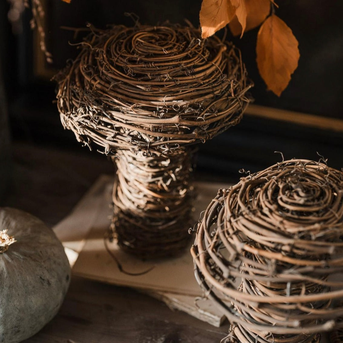 Twig Mushrooms set of two