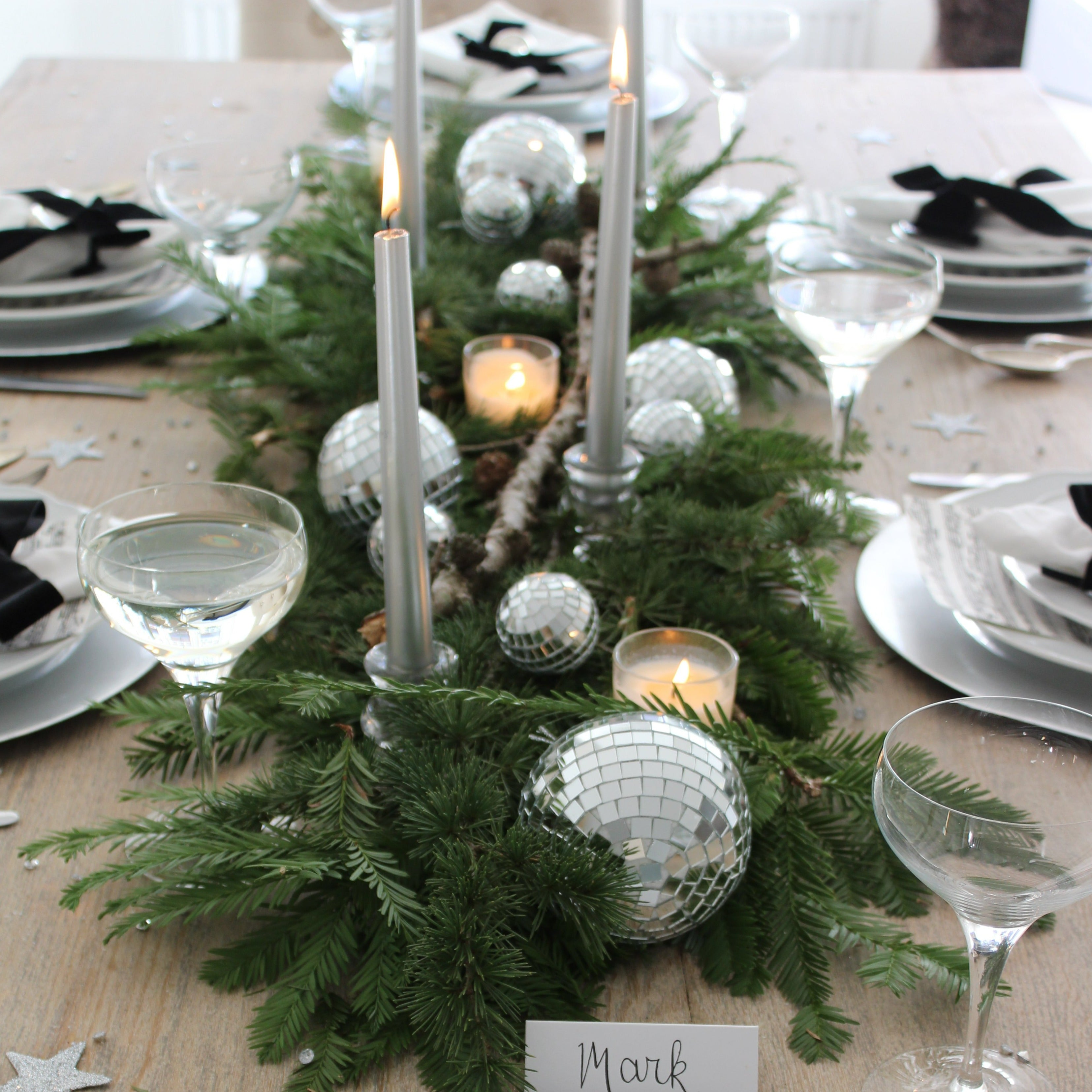 Disco Ball Party Rental Tablescape