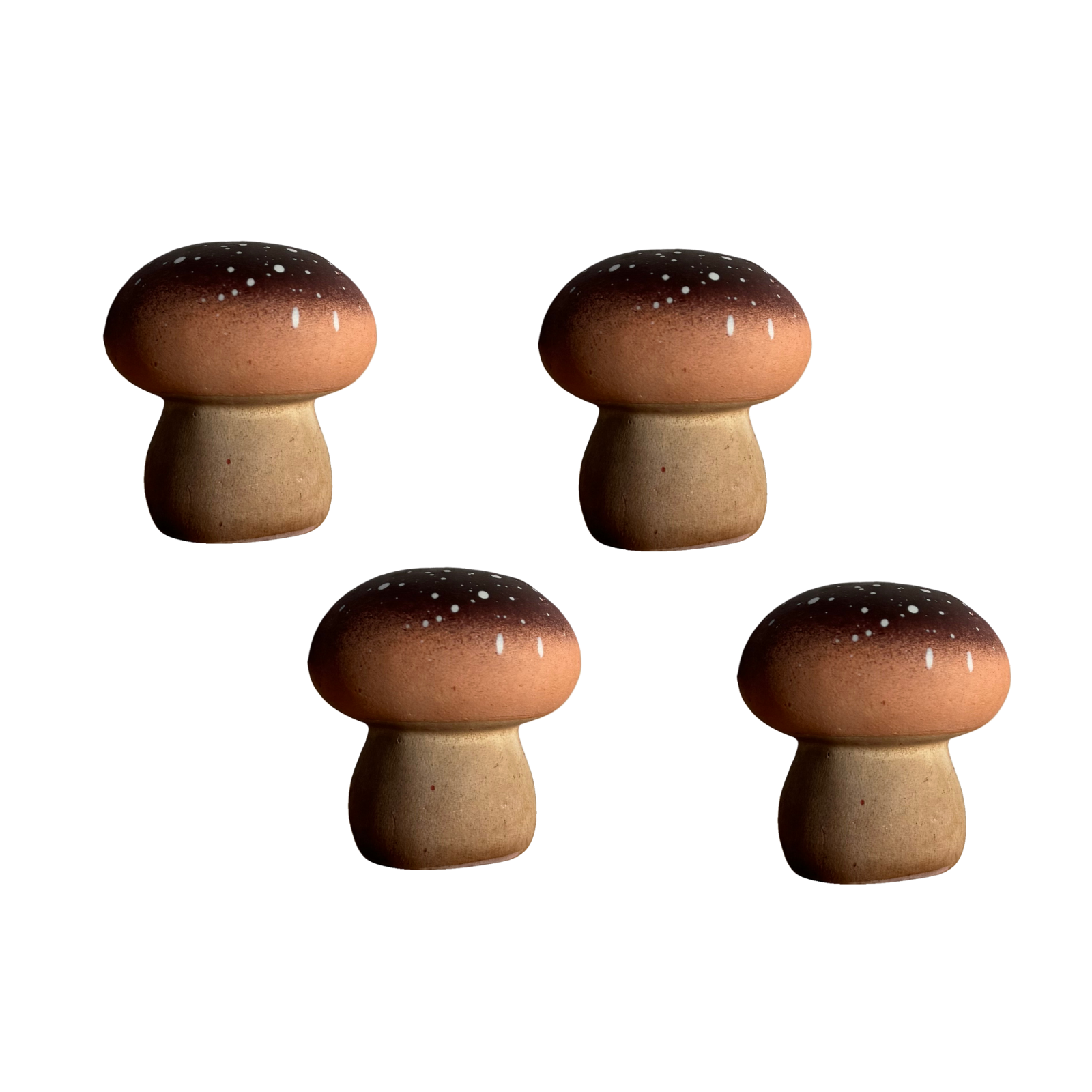 Ceramic Mushroom Placename Card Holder set of four