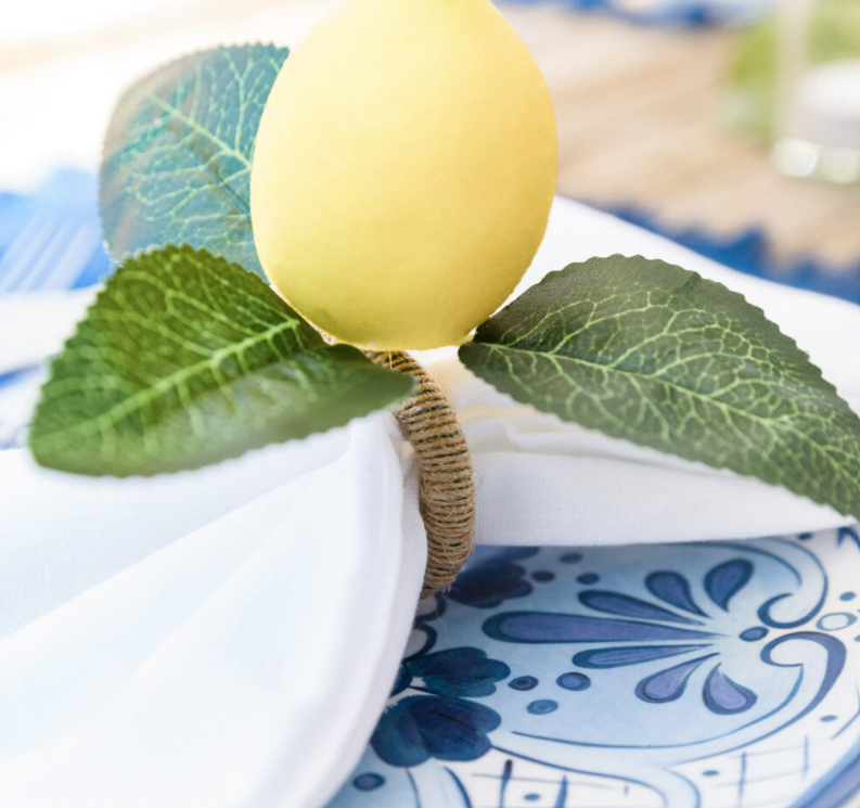 Tile Print Melamine Plates set of four