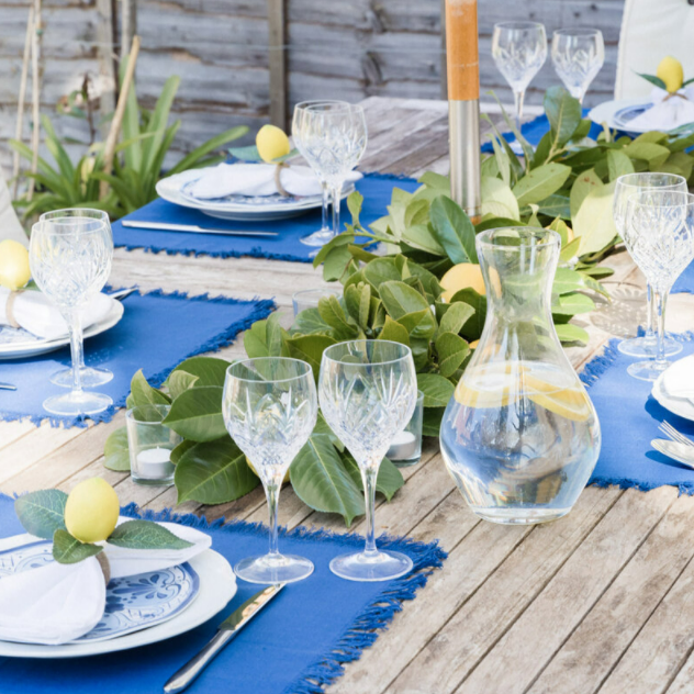 Tile Print Melamine Plates set of four