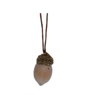 Wooden Glitter Acorns set of eight