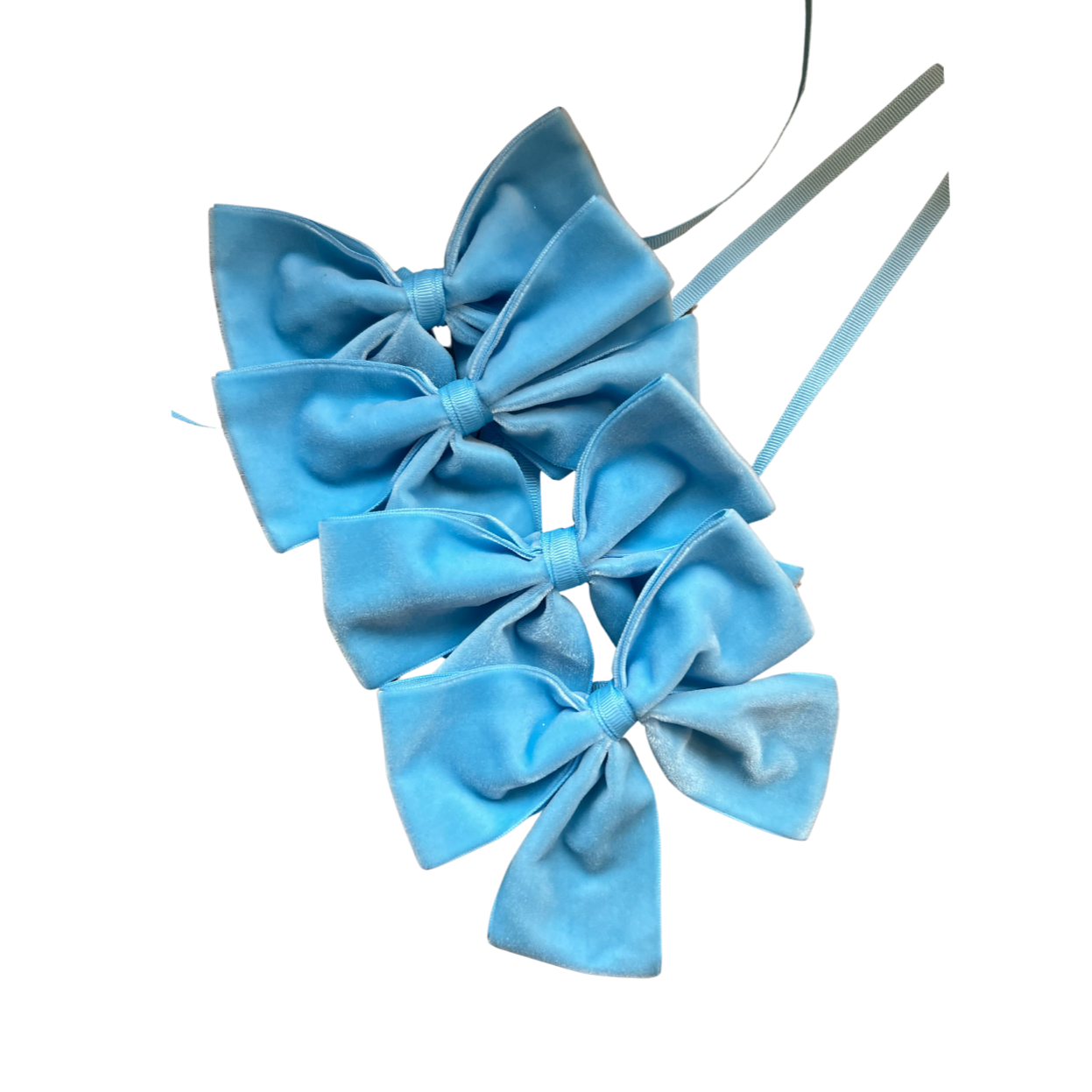 Velvet Blue Napkin Bows set of four