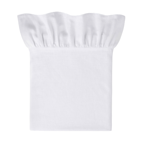 Large Ruffle edge white tablecloth 300cm