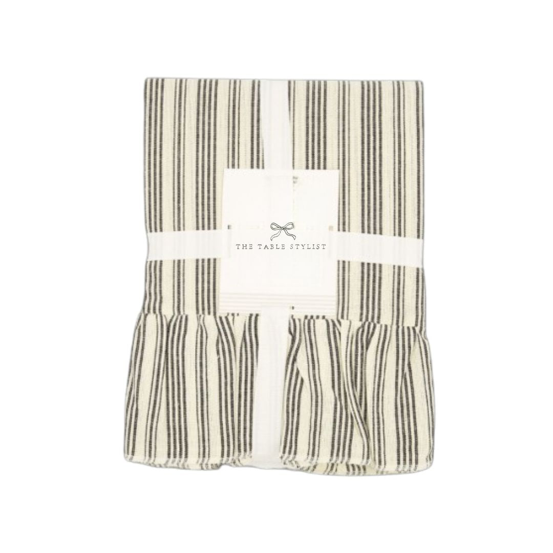 Striped Ruffle Tablecloth