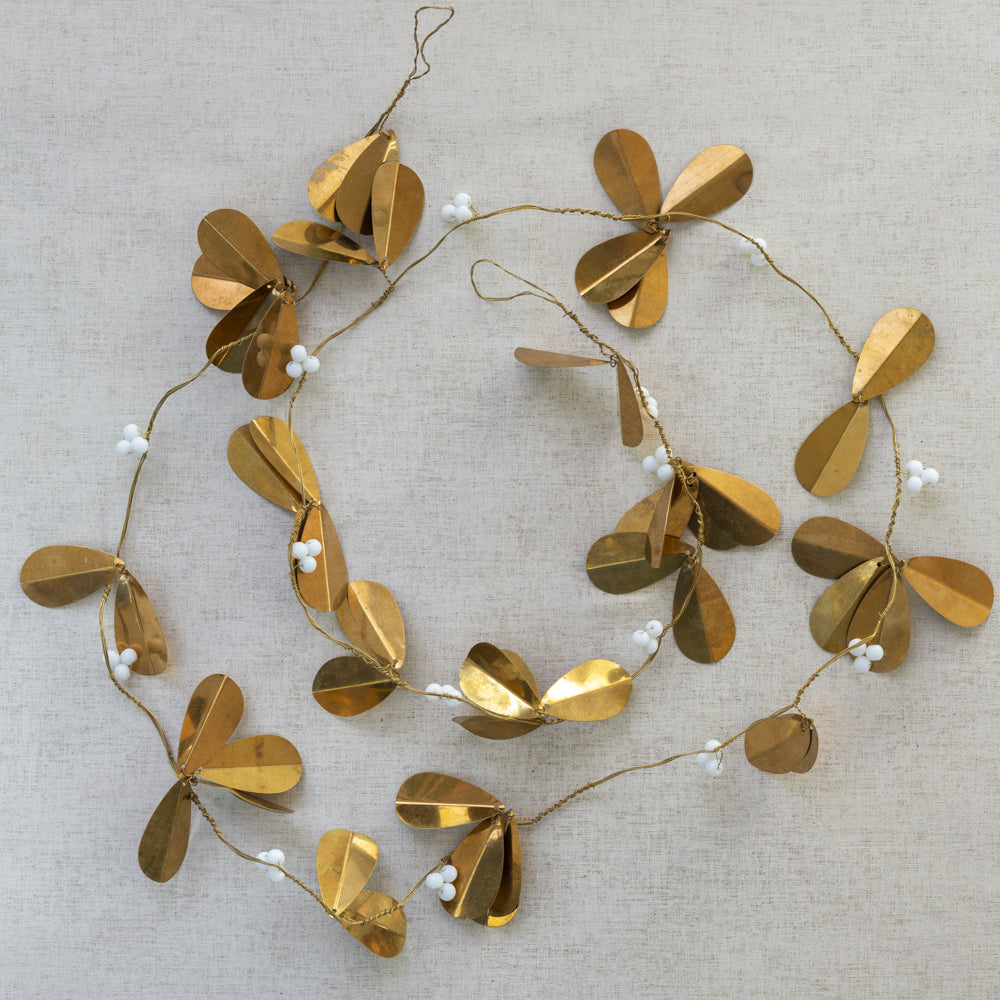 Antique Brass Mistletoe Garland