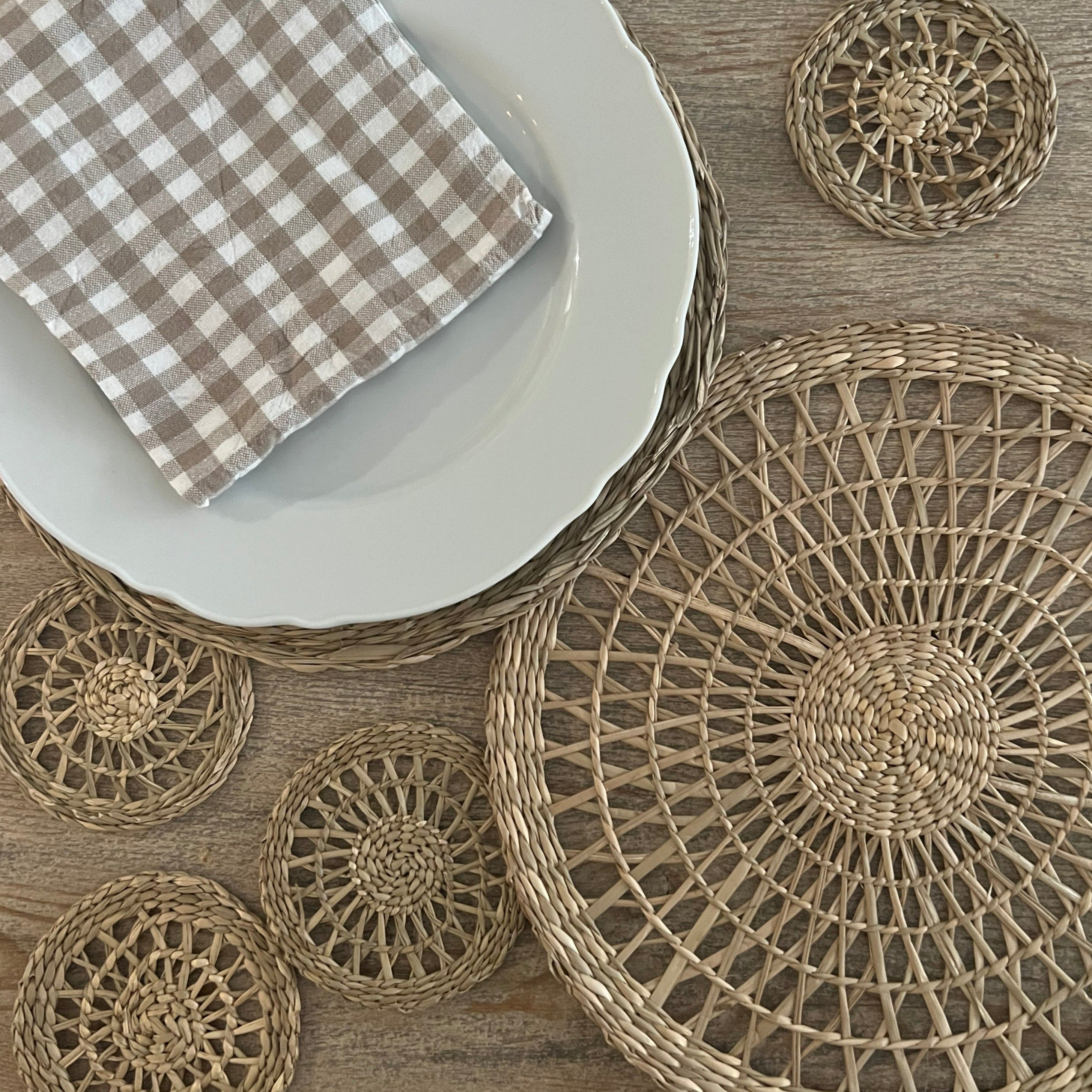 Set of Four Seagrass Placemats & Coasters