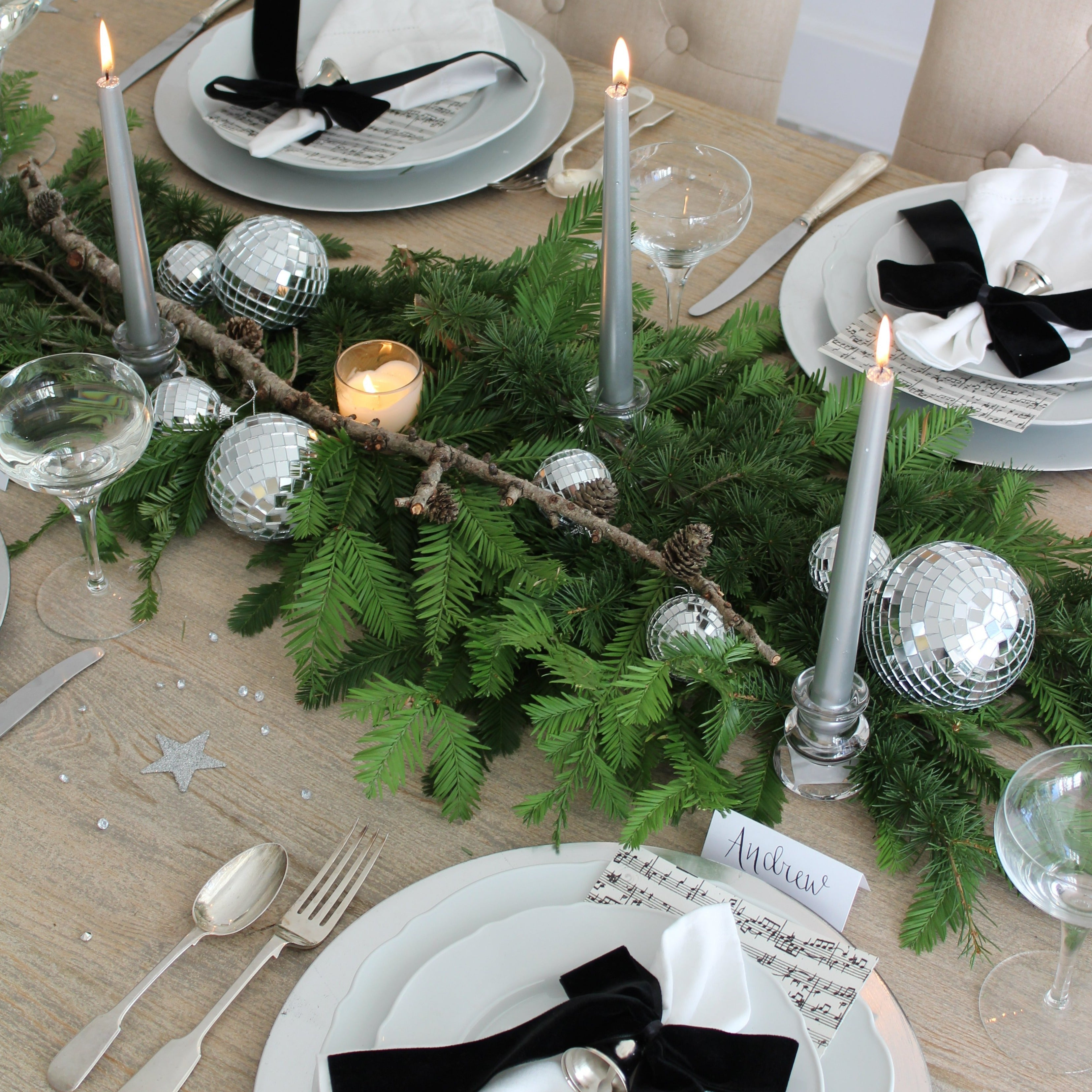 Disco Ball Party Rental Tablescape