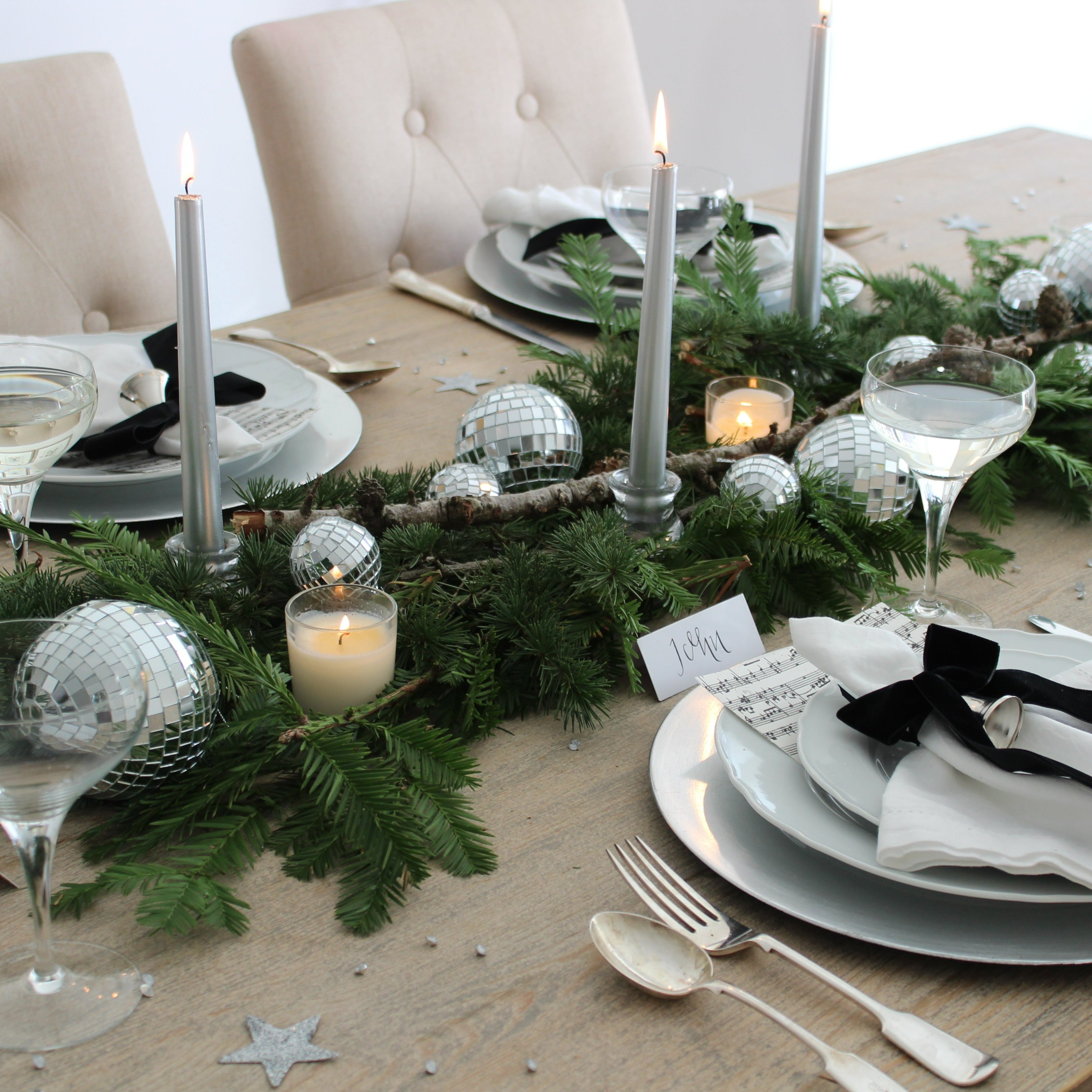 Disco Ball Party Rental Tablescape