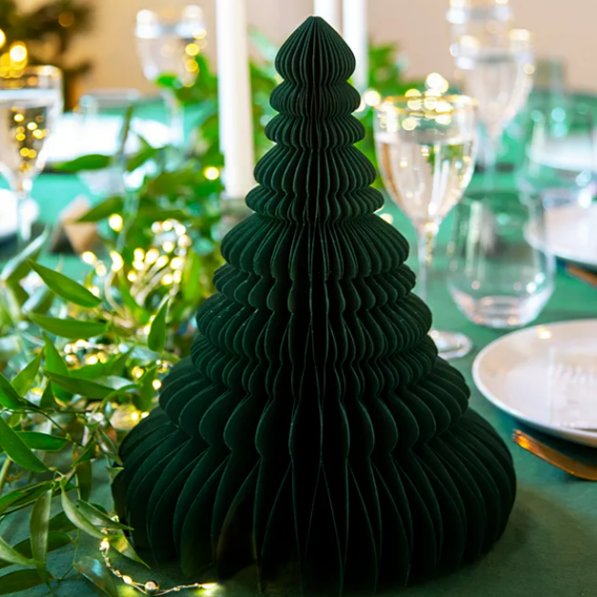 Forest Green Card Honeycomb Tree set of two