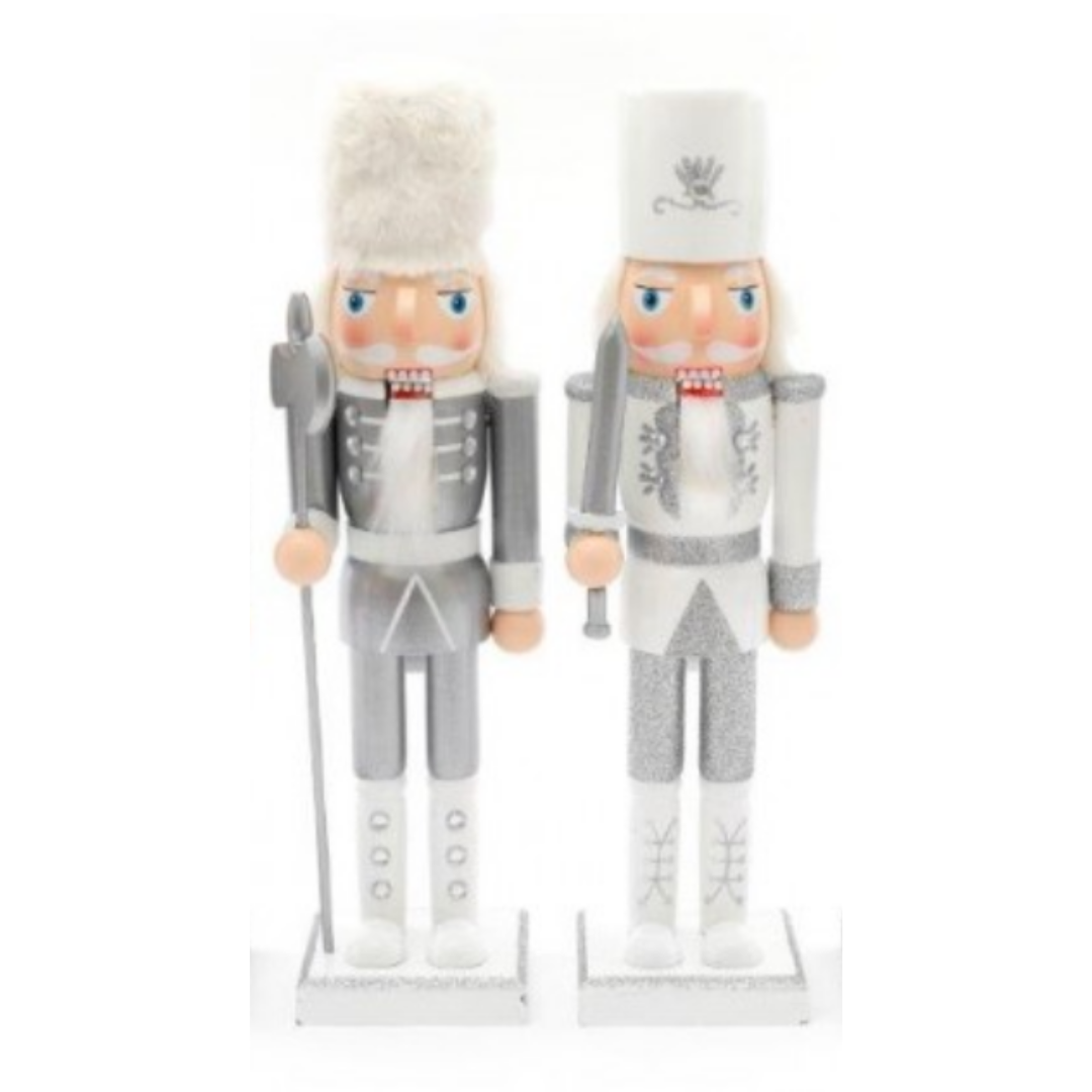 Christmas Silver Nutcracker set of two