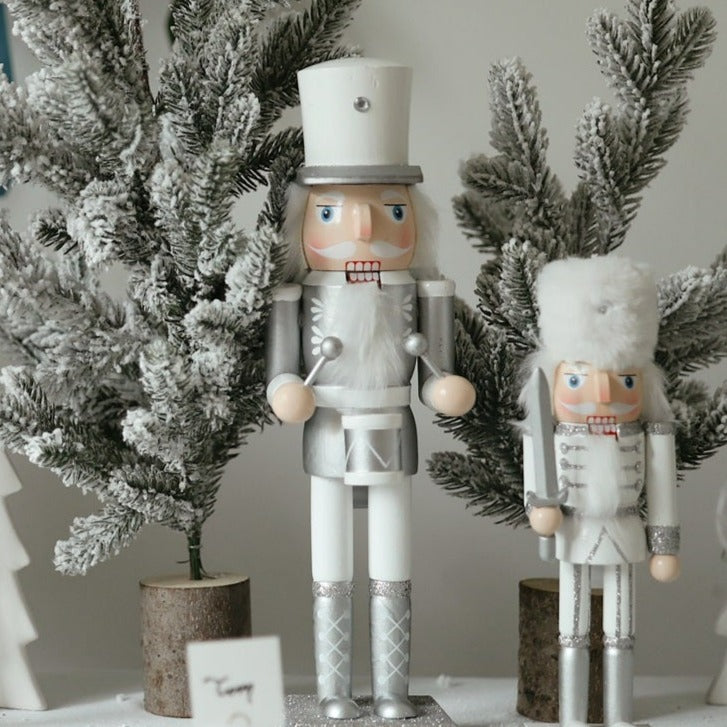 Christmas Silver Nutcracker set of two