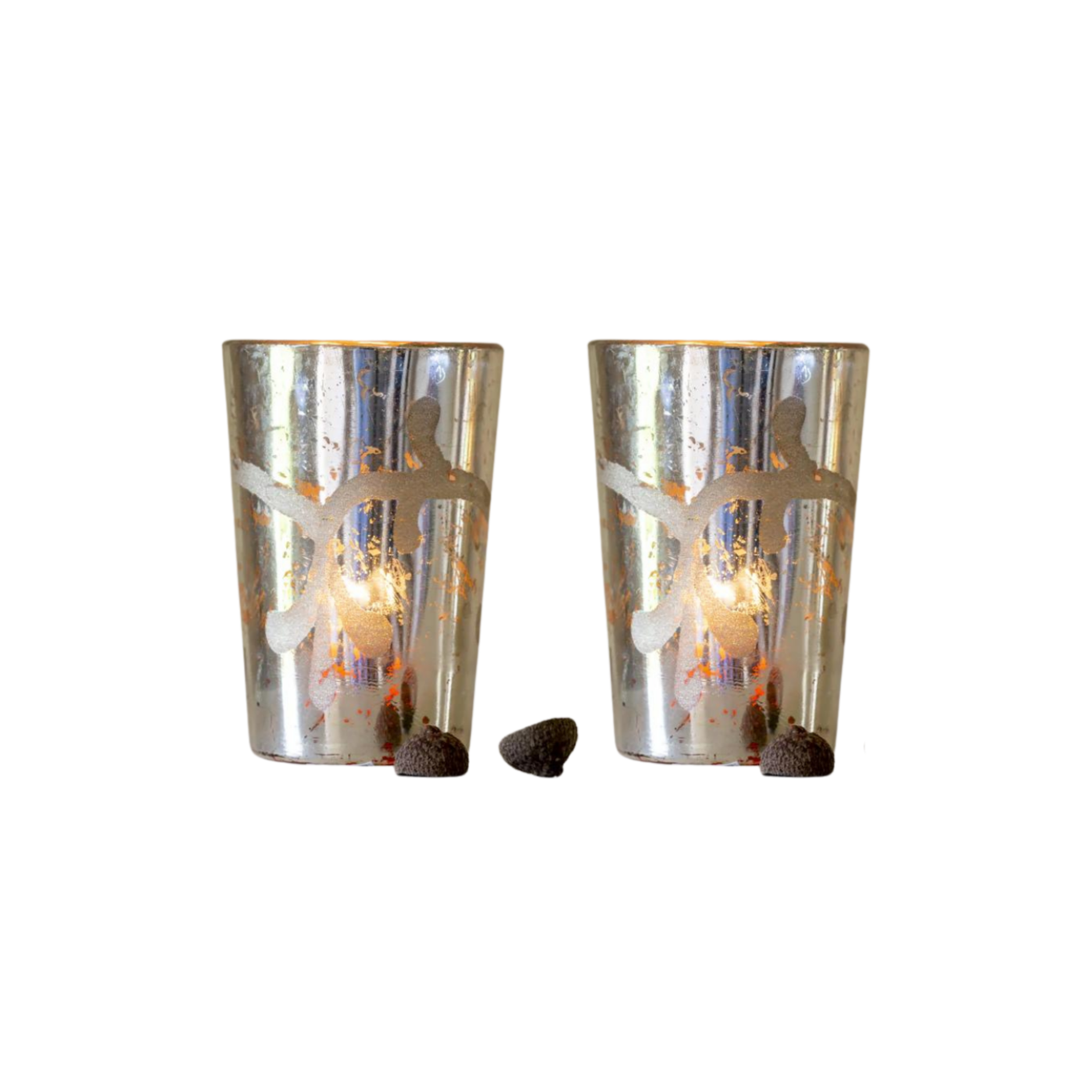 Pair of Antique Silver T-light Holders