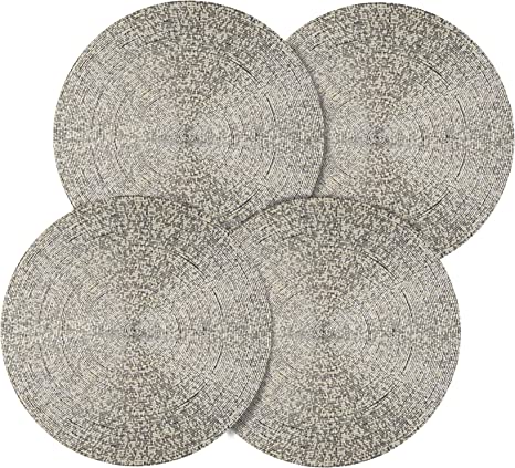 Silver beaded placemats set of four