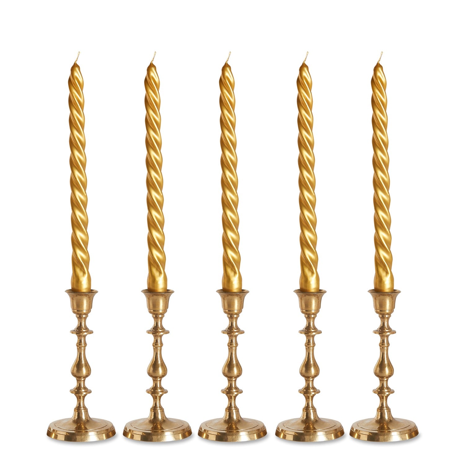 Twisted Gold Candlesticks