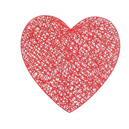 valentines heart placemat