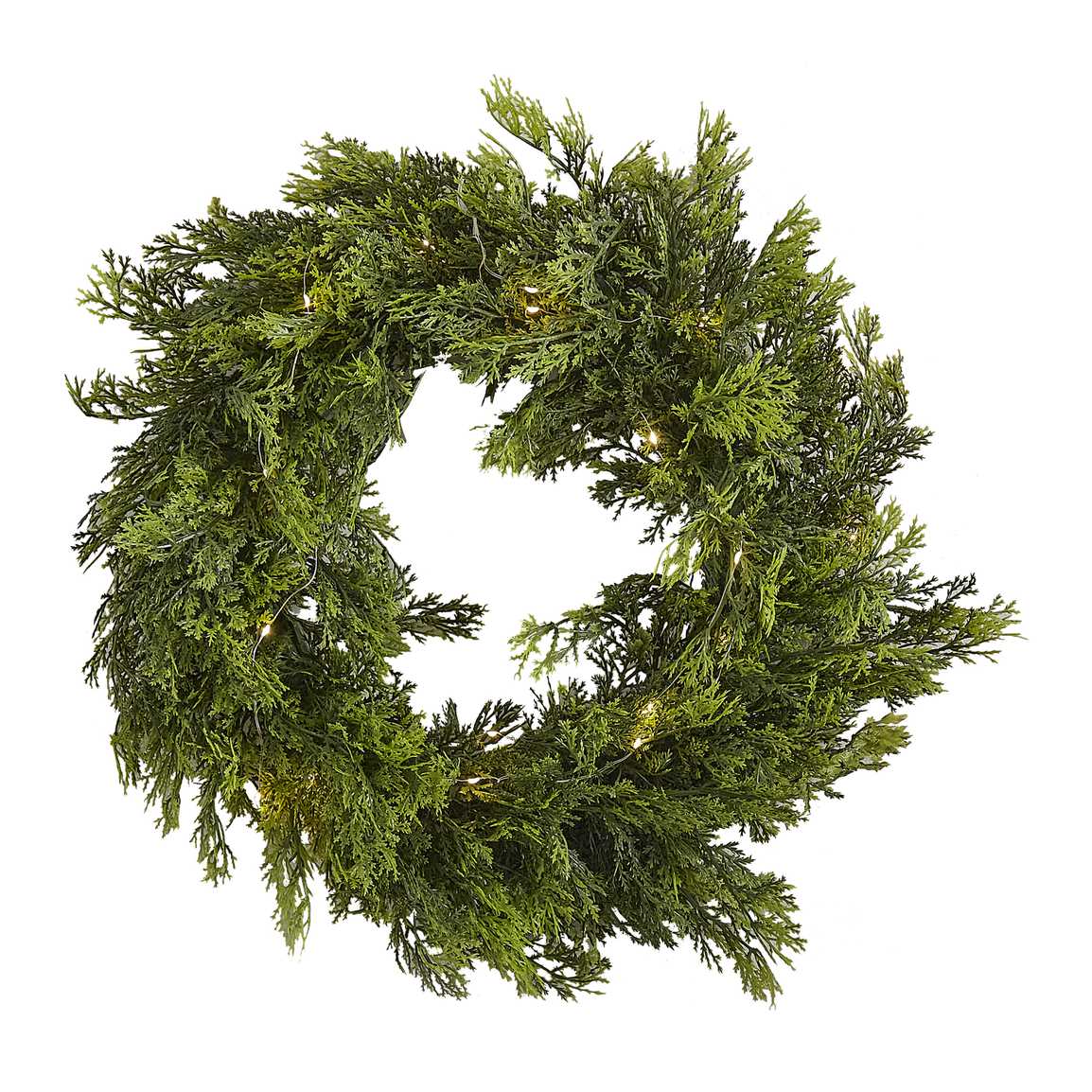 Cedar Pre Lit Wreath 45cm
