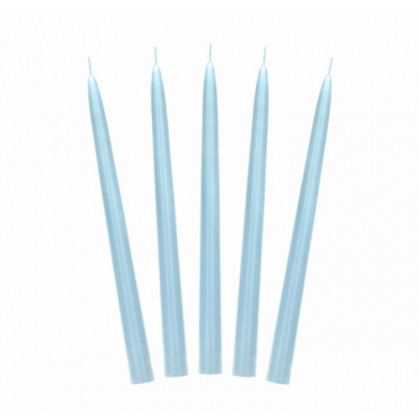 Light Blue Dinner Candles set of five