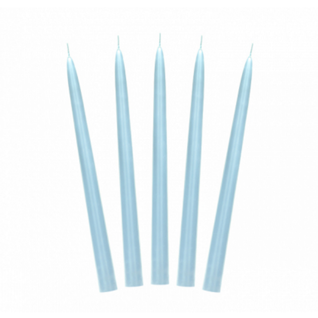 Light Blue Dinner Candles set of five
