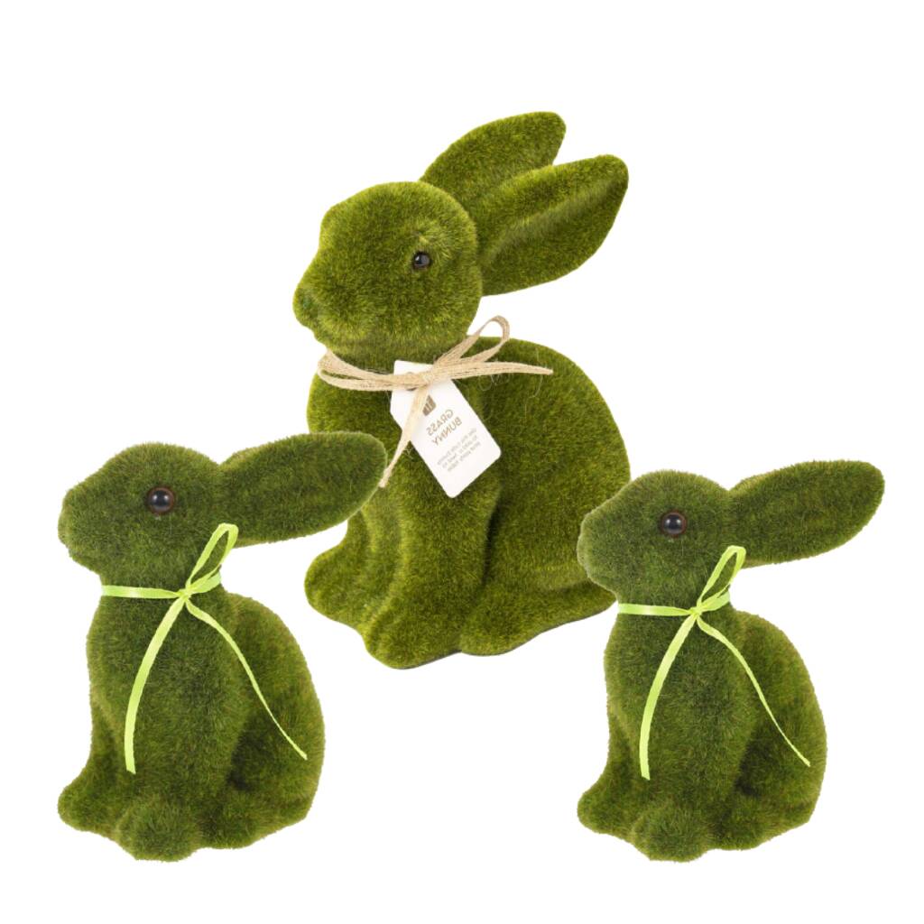 Set of Three Grass Bunnies