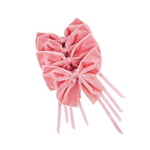 Velvet Pink Napkin Bows set of four